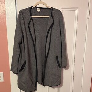 J. Crew Factory Black and Gray Women's Cardigan